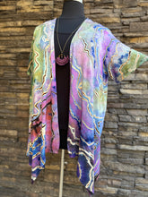 Load image into Gallery viewer, Women’s 2XL Reverse Geode Kimono with Drop Pockets in ‘Abalone’

