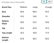 Load image into Gallery viewer, Women’s Large Geode Cotton/Linen 2 Piece Cropped Tank Top and Wide Leg Pants Outfit in ‘Mountain Lagoon’
