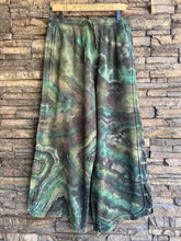 Load image into Gallery viewer, Women’s Large Geode 100% Cotton Wide Leg Lounge Pants with Tulip Hem in ‘Moss Agate’

