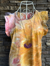 Load image into Gallery viewer, Women’s Small Upcycled 100% Cotton Flutter Sleeve Midi Dress in ‘Pinot Sage’ Inclined Twist
