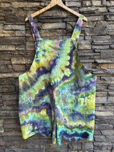 Load image into Gallery viewer, Women’s 2XL Geode Cotton/Linen Lightweight Overall Shorts in ‘Forest Fairy’
