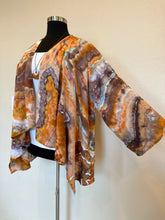 Load image into Gallery viewer, Women’s L/XL 100% Rayon Geode Waterfall Open Front Jacket in ‘Petrified Wood’
