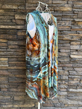 Load image into Gallery viewer, Women’s Medium Geode Sleeveless Cardigan with Pockets in ‘Boulder Turquoise’
