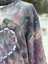 Load image into Gallery viewer, Unisex Medium Heart Pullover Sweatshirt with Kangaroo Pocket in ‘Bubblegum Raven’
