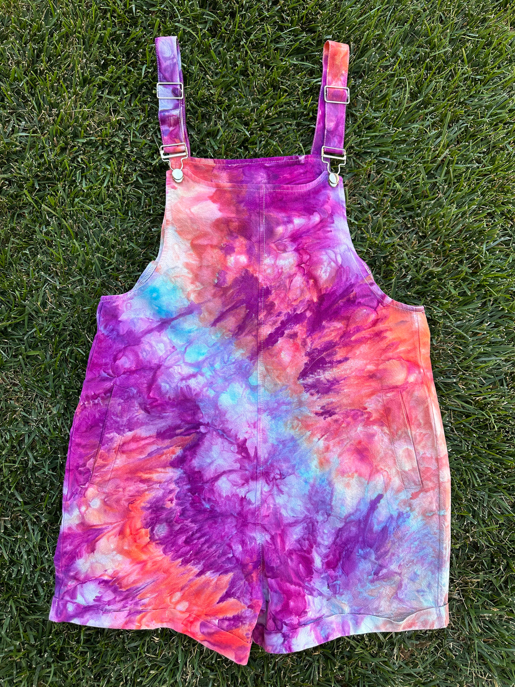 Custom Overall Shorts and Reverse Geode Tank Top for Alyssa