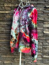 Load image into Gallery viewer, Women’s Small Geode Upcycled Zip Up Hoodie in ‘Bohemian Rhapsody’
