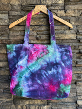 Load image into Gallery viewer, Geode Cotton Canvas Zippered Tote Bag with Inside Zippered Pocket in ‘Mermaid Tail’
