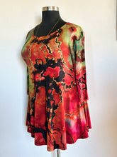 Load image into Gallery viewer, Women’s Large Reverse Geode 3/4 Sleeve Swing Tunic in ‘Sonora Sunrise Stone’
