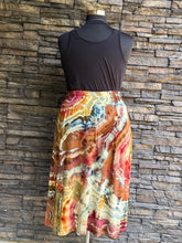 Load image into Gallery viewer, Women’s Large Geode Midi Skirt with Pockets in ‘Rustic Rainbow’
