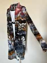 Load image into Gallery viewer, Women’s XS (can fit up to a medium) Upcycled Athleta Geode Cardigan with Thumbholes and Pockets in ‘Crazy Lace Agate’
