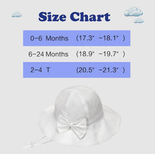 Load image into Gallery viewer, Baby 12-24 Month Geode Sun Hat with Bow &amp; Chin Strap in ‘Cosmic Eyes’
