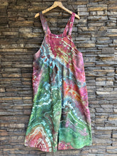 Load image into Gallery viewer, Custom Geode Wide-Leg Linen/Rayon Overalls in ‘Tide Pool’ for Stacey
