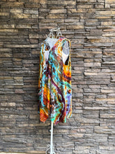 Load image into Gallery viewer, Women’s Medium Geode Sleeveless Cardigan with Pockets in ‘Koroit Boulder Opal’
