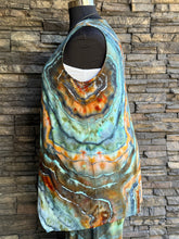 Load image into Gallery viewer, Women’s XL Geode Sleeveless Open Front Cardigan Vest with Pockets in ‘Boulder Turquoise’
