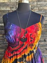 Load image into Gallery viewer, Women’s XL Reverse Geode Spaghetti Strap Midi Dress with Pockets in ‘Sunset in Waikiki’
