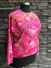 Load image into Gallery viewer, Women’s XXL (fits more like an XL) 100% Cotton Heart Sweatshirt in ‘Candypop’
