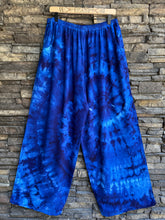Load image into Gallery viewer, Custom Blue Spiral Wide Leg Rayon Pants with Pockets for Jessica
