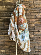 Load image into Gallery viewer, Women’s Large (could also fit XL) 100% Rayon Surplice High Low Front Twist Blouse Top in ‘Wild Thing’
