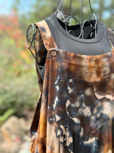 Load image into Gallery viewer, Women’s Large Geode Wide-Leg Linen/Rayon Overalls in ‘Turkey Tail Mushroom’
