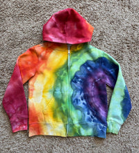 Load image into Gallery viewer, Custom Rainbow Youth Zip Up Hoodie for Heather
