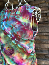 Load image into Gallery viewer, Women’s Medium Ribbed Geode Tank Top with Side Ruching &amp; Ties in ‘Cosmic Eyes’
