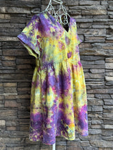 Load image into Gallery viewer, Women’s Small (can fit a medium too) Loose Geode V-Neck Babydoll Dress with Pockets in ‘Sugar Plum’
