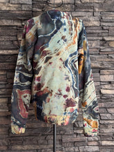Load image into Gallery viewer, Custom Reverse Geode Pullover Sweatshirt with Kangaroo Pocket in ‘Pinot Sage’ for Marne
