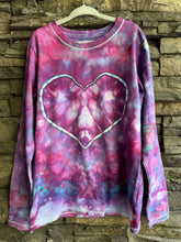 Load image into Gallery viewer, Youth Girls’ Medium Long Sleeved Heart T-Shirt in ‘MindBender’
