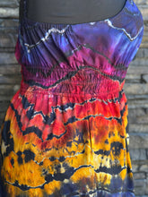Load image into Gallery viewer, Women’s XL Reverse Geode Spaghetti Strap Midi Dress with Pockets in ‘Sunset in Waikiki’
