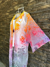 Load image into Gallery viewer, Women’s M/L Lace Kimono Duster in ‘Sunset’
