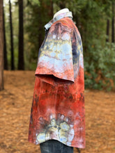 Load image into Gallery viewer, Men’s XL Loose Geode Short Sleeved Polo Shirt in ‘Phoenix Rising’
