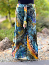 Load image into Gallery viewer, Women’s 2X Geode High-Rise Wide-Leg Tiered Pull-On Flared Pants with Tie in ‘Labroadorite’
