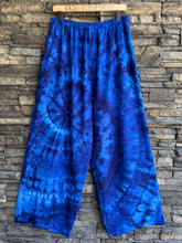 Load image into Gallery viewer, Custom Blue Spiral Wide Leg Rayon Pants with Pockets for Jessica
