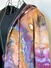 Load image into Gallery viewer, Women’s Small 100% Cotton Geode Hooded Cardigan with Pockets in ‘Black Cherry Amber’
