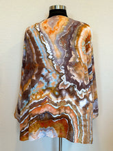 Load image into Gallery viewer, Women’s L/XL 100% Rayon Geode Waterfall Open Front Jacket in ‘Petrified Wood’
