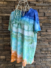 Load image into Gallery viewer, Women’s Large Geode V-Neck T-Shirt in ‘Sand &amp; Sea’
