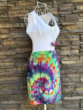 Load image into Gallery viewer, Women’s Large Bodycon Mini Skirt in ‘Cosmic Eyes’ Spiral
