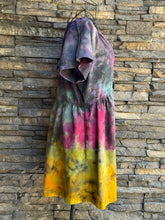 Load image into Gallery viewer, Women’s Small Upcycled Reverse Dyed Babydoll Dress with Pockets in ‘Dark Spectrum’

