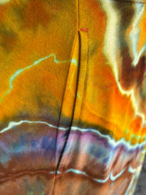 Load image into Gallery viewer, Women’s XL (can fit a XXL, too) Geode Midi Skirt with Pockets in ‘Koroit Boulder Opal’
