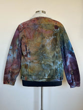 Load image into Gallery viewer, Custom Ice Dyed Upcycled Levi’s Sherpa Lined Jacket in ‘Rustic Rainbow’ for Meredith
