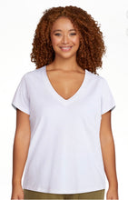 Load image into Gallery viewer, Women’s Large V-Neck Spiral T-Shirt in ‘Bird Song’
