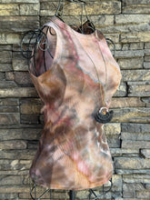 Load image into Gallery viewer, Women’s Medium Geode Fitted Ribbed Tank Top in ‘Turkey Tail Mushroom’

