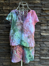 Load image into Gallery viewer, Women’s Small (4/6) Geode Cotton Gauze Top &amp; Short Outfit Set in ‘Tide Pool’
