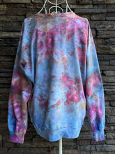 Load image into Gallery viewer, Women’s Small Oversized (can fit up to a large)100% Organic Cotton Heart Crewneck Sweatshirt in ‘Bird Song’
