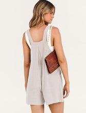 Load image into Gallery viewer, Women’s Medium Rayon/Linen Loose Fitting Overall Shorts in ‘Love Potion’
