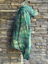 Load image into Gallery viewer, Women’s XS (can fit a small, too) Upcycled Geode Quilted Hoodie with Pockets in ‘Moss Agate’
