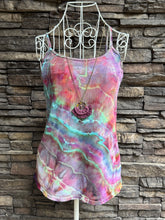 Load image into Gallery viewer, Women’s Medium Geode Spaghetti Strap Tank Top in ‘Cosmic Eyes’
