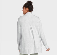 Load image into Gallery viewer, Women’s XL Cardigan with Thumbholes and Pockets in Muted Earth Tones Twist
