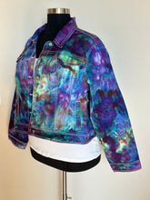 Load image into Gallery viewer, Women’s 3X Ice Dyed Denim Jacket in ‘Northern Lights’
