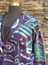 Load image into Gallery viewer, Custom Reverse Geode Hooded Sweatshirt Cardigan in ‘Mermaid Tail’ for Alisa
